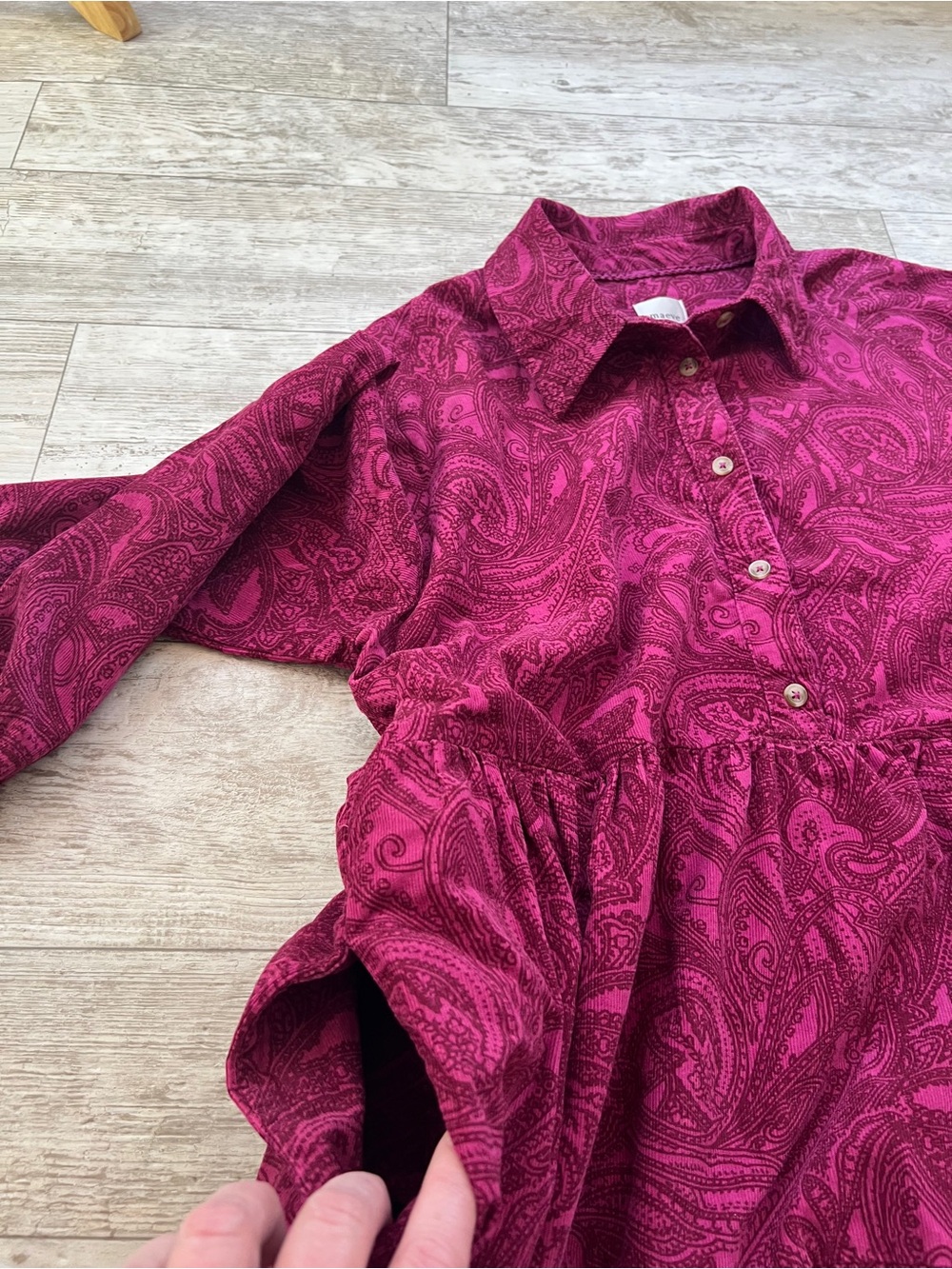 The Bettina Tiered Shirt Dress by Maeve Mini Corduroy
Edition Size M - Picture 3 of 16